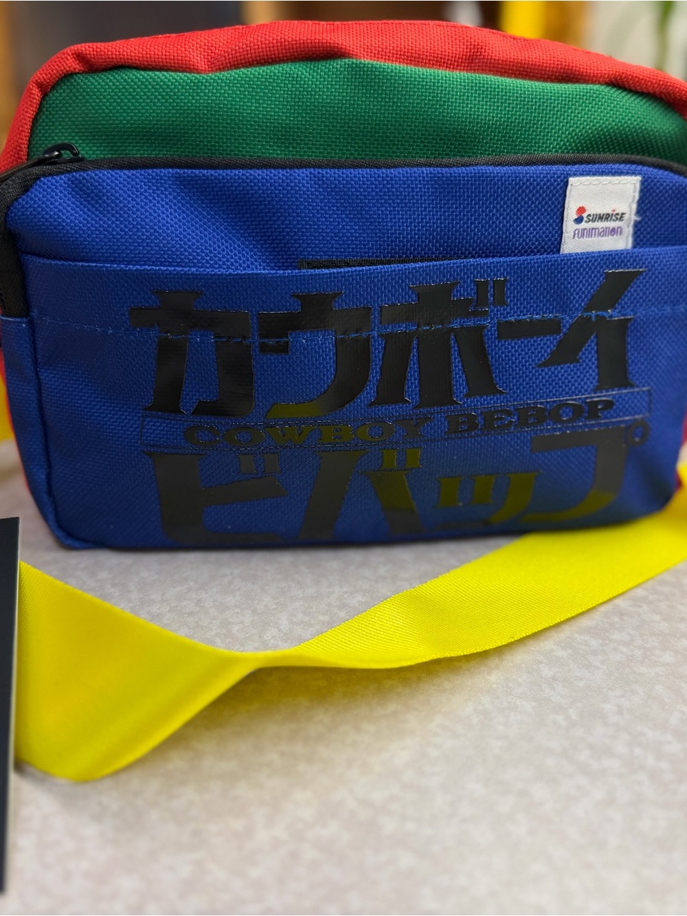 Cowboy Bebop Colorblock Crossbody Bag in Blue and Green by Sunrise NWT